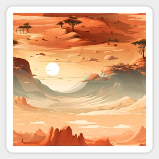 Fantasy Landscapes Desert Pattern 5 Sticker